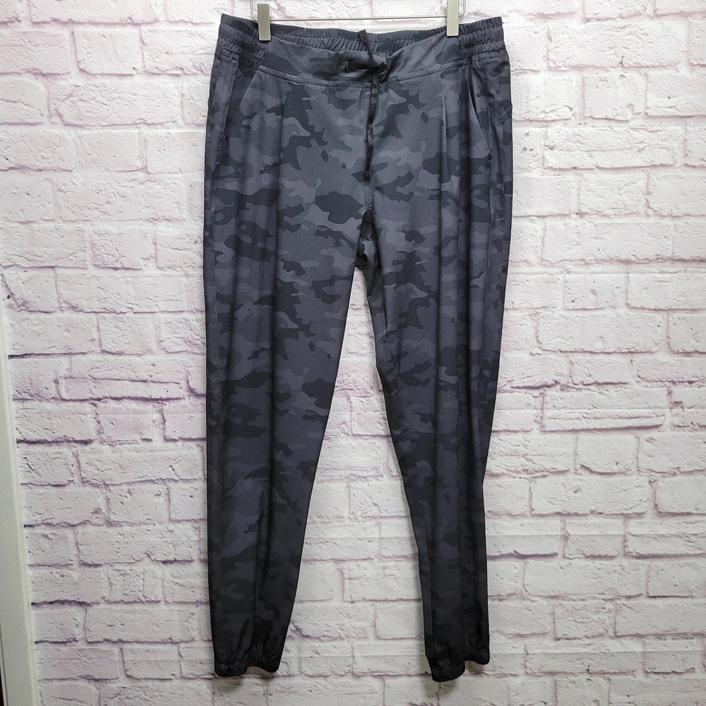 Backcountry Charcoal Gray Camo Jogger Pants‎ Mens L Pockets Athletic Sportswear